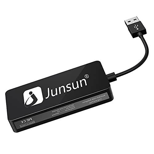 j Junsun 유선 Carplay USB 동글 안드로이드 자동차 라디오 버전 4.4.2 and Above 헤드 유닛 시스템 지원 자동차 스크린 안드로이드 오토 미러링 링크 Siri USB 연결 (블랙)