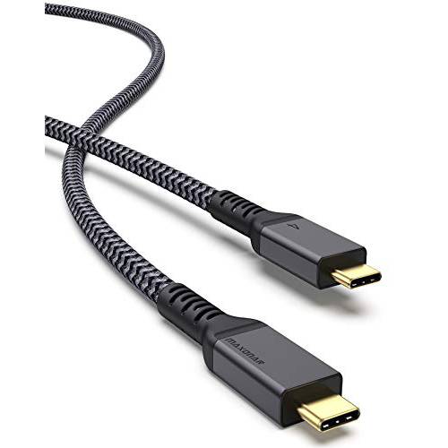 USB4 호환가능한 썬더볼트 4 케이블 6.6Ft, Maxonar 40Gbps 케이블 100W 충전 and 8K@30Hz 5K@60Hz or 듀얼 4K 비디오 호환가능한 썬더볼트 4, USB, 썬더볼트 3, USB-C