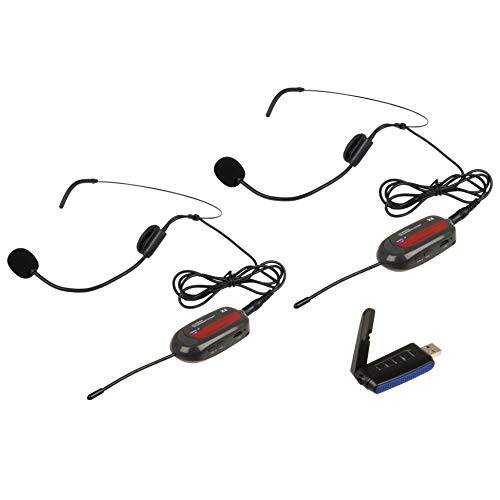 VocoPro 무선 헤드셋 마이크,마이크로폰, 블랙, Commander-USB-Headset 2 (Commander-USB-Headset 2)