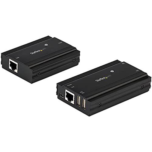 StarTech.com 4-Port USB 2.0 확장기 허브 Over 싱글 CAT5e/ CAT6 랜선, 랜 케이블 (RJ45) - 330ft (100m) - USB 확장기 허브 어댑터 키트 - 메탈 하우징 - Externally 전원 - 480 Mbps ( USB2004EXT100)