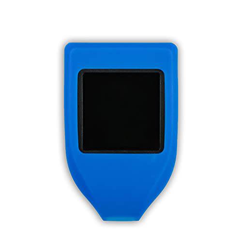 CVER - 보호 실리콘 케이스 Trezor 모델 T, USB C and 마이크로 SD 컷아웃 (블루)