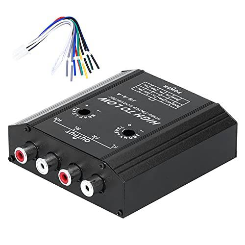 1Set 오디오 컨버터, 변환기 12V 4 채널 자동차 오디오 스피커 하이 to 로우 레벨 컨버터, 변환기 어댑터 커넥터 RCA 포트 AntiInterference
