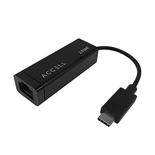 Accell USB-C to 2.5G 랜포트 - USB 타입 C to RJ45 2.5Gbps 고속 랜 컨버터, 변환기, 호환가능한 마이크로소프트 오피스, 맥북, 썬더볼트 3, USB 3. 0 (U187B-007B-2)