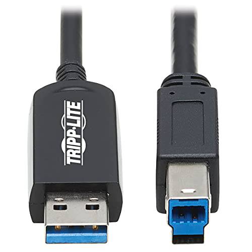 Tripp 라이트 USB-A to USB-B 파이버 액티브 광학 케이블 AOC USB 3.2 세대 1 15M (U328F-15M)