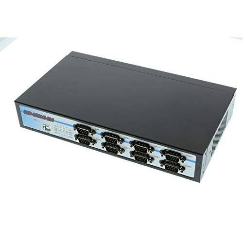 Coolgear USB-8COMi-RM USB to Octal RS-232/ 422/ 485 어댑터 메탈 케이스 w/ DIN-Rail