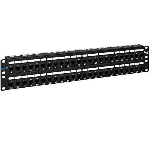 ICC CAT6A UTP 패치 패널 in 110 타입 48 포트 and 2 RMS