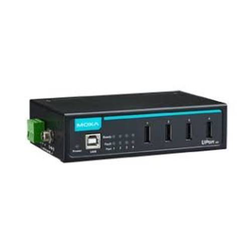 Moxa UPort 404-T w/ o 어댑터 - 4 포트 Industrial-Grade USB 허브, 와이드 온도 -40 to 85°C