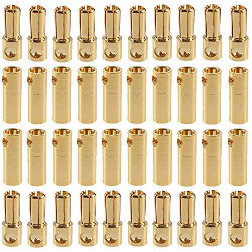 LinsyRC 20 쌍 Gold-Plated 5.5MM 바나나 플러그 Bullet Male Female 커넥터 어댑터 RC 리포 배터리 ESC 자동차