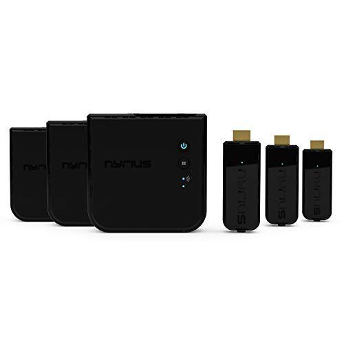 Nyrius Aries 프라임 무선 비디오 HDMI 송신기&  리시버 스트리밍 HD 1080p 3D 비디오&  디지털 오디오 from 노트북, PC, 케이블, 넷플릭스, 유튜브, PS4 to HDTV - NPCS549 (팩 of 3)