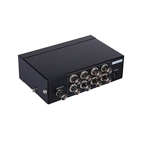 AuviPal 8-Port (1 입력 8 출력) BNC 비디오 분배기 박스 동축, Coaxial,COAX 분배기 앰프 비디오 모니터링 시스템 CCTV 보안카메라, CCTV