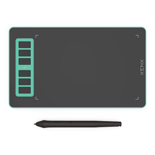 XENX P1 맥OS and 안드로이드 지원 그래픽 드로잉 태블릿, 태블릿PC P1-640 6x4 인치 6 단축 키, 8192 압력 조절 Battery-Free 펜 디지털 아트, 디자인, 페인트, OSU 게이밍