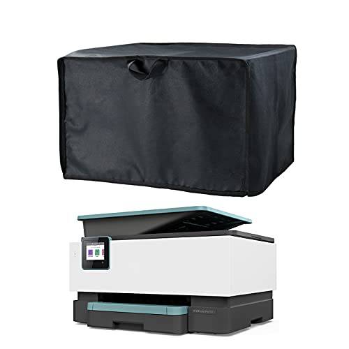 TwoPone 프린터 먼지 커버 600D 나일론 Anti-Static 프린터 커버 Scratch-Resistant HP/ Epson/ 캐논 무선 프린터, 범용 케이스 보호 프린터, 블랙 20x16x12 인치
