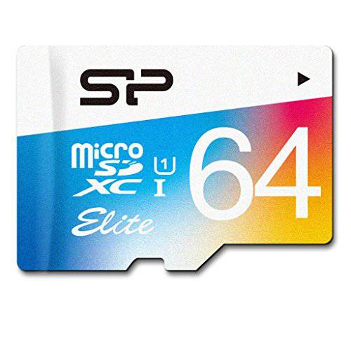 실리콘 파워 64GB MicroSDXC UHS-1 Class10, Elite 플래시 메모리 카드 어댑터포함 (SP064GBSTXBU1V20SP)