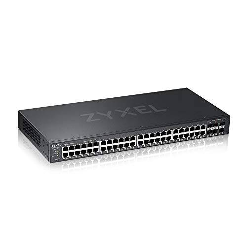 Zyxel 44-Port 기가비트 이더넷 레이어 2 Managed 스위치 4 기가비트 콤보 포트+ 2 SFP and 하이브리드 클라우드 모드 [GS2220-50]
