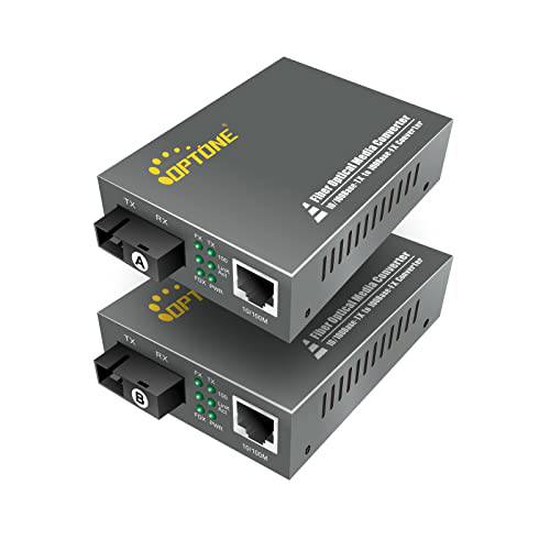 1 쌍, 세트 of 고속 이더넷 WDM 미디어 컨버터, 변환기 OPTONE, 100Base-BIDI 1310/ 1550nm to 25Km SC 파이버 커넥터