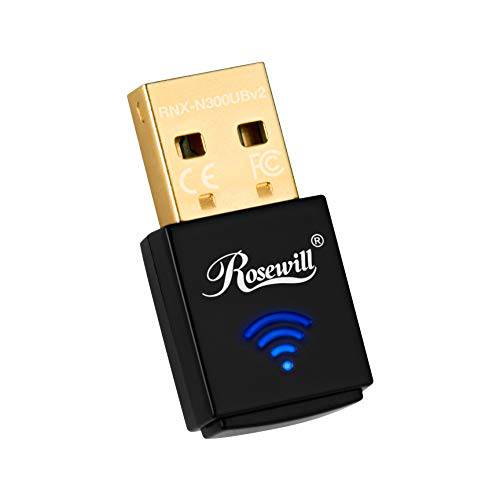 Rosewill USB 와이파이 어댑터, N300 무선 어댑터 up to 300Mbps on 11n 네트워크, SoftAP Wi-Fi 핫스팟 인터넷 셰어링