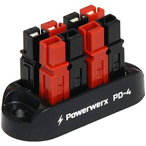 Powerwerx PD-4 배전 블록 분배기 4 위치 15/ 30/ 45A 앤더슨 파워 Powerpole 커넥터