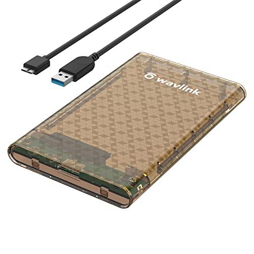 WAVLINK USB 3.0 to SATA 외장 하드디스크 인클로저 2.5 인치 5mm/ 7mm/ 9.5mm SATA I/ II/ III HDD/ SSD, 맥스 4TB Tool-Free 디자인