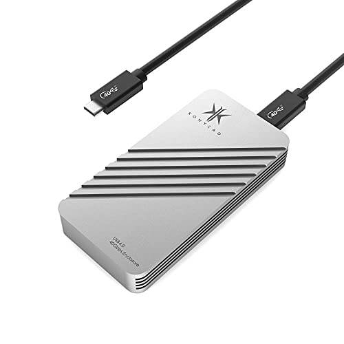 M.2 인클로저 NVMe SSD, Combine Thunderbolt3+ USB3.2 원 Type-C to M Key2280 알루미늄 외장 하드디스크 케이스 호환가능한 썬더볼트 3/ 4 USB4.0/ 3.2/ 3.1/ 3.0