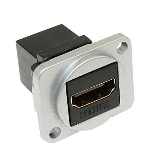 MyCableMart 벽면 플레이트: HDMI Female D-Series/ Neutrik 패널 마운트 커넥터, 메탈 쉘