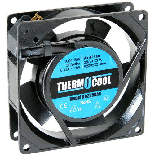 Thermocool Axial 쿨링 팬 110V 22-34CFM 3.62 X 3.62