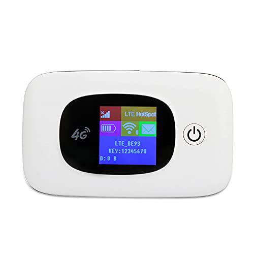VSVABEFV 4G LTE 휴대용 라우터 SIM 카드 슬롯 언락 와이파이 핫스팟 디바이스 여행용 지원 B2/ B4/ B5/ B12/ B17 네트워크 밴드 at& T/ T-Mobile