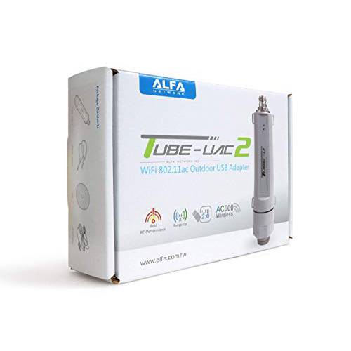 Alfa Tube-UAC2 802.11ac 듀얼밴드 2.4/ 5 GHz 롱 레인지 USB 어댑터 9 dBi 모든 안테나 키트