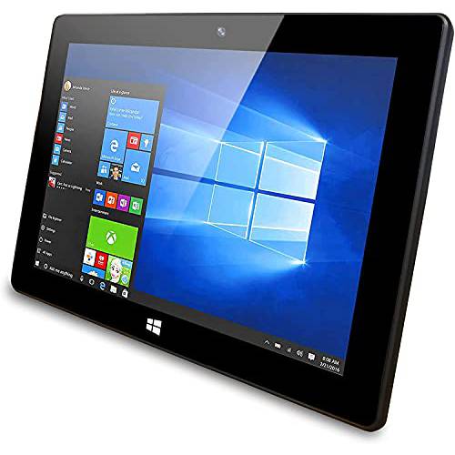 태블릿, 태블릿PC 10.1 인치 윈도우 10 태블릿, 4GB 램 64GB ROM 6000mAh 배터리 1.44GHZ 쿼드코어 HD 터치스크린 태블릿, 2.4G 와이파이, 블루투스, USB 3.0, Full-HD IPS 1280X800, 블랙