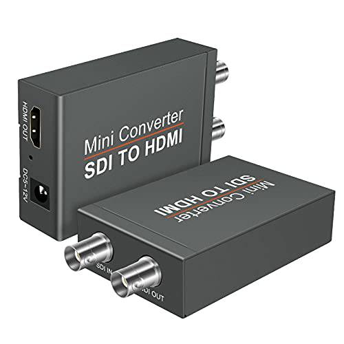 SDI to HDMI 컨버터, 변환기, 미니 컨버터, 변환기 SDI to HDMI 어댑터 오디오비디오, AV 컨버터, 변환기, SDI Loopout 1080P 비디오 오디오 SDI 분배기 스테레오 오디오 De-embedder, 지원 HD-SDI, SD-SDI, 3G-SDI