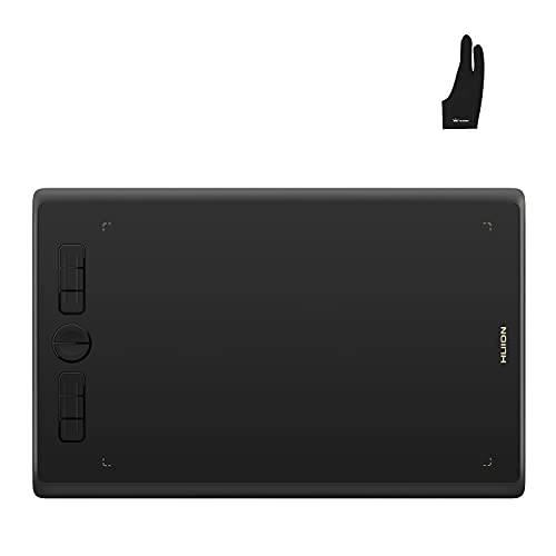 휴이온 Inspiroy H610X 드로잉 태블릿, 태블릿PC 10x6.25 인치 and 아티스트 장갑