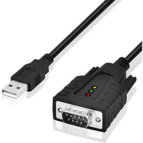DriverGenius USB232A-B USB to Serial RS232 DB9 어댑터 3 x Leds - Win& Mac (1m)