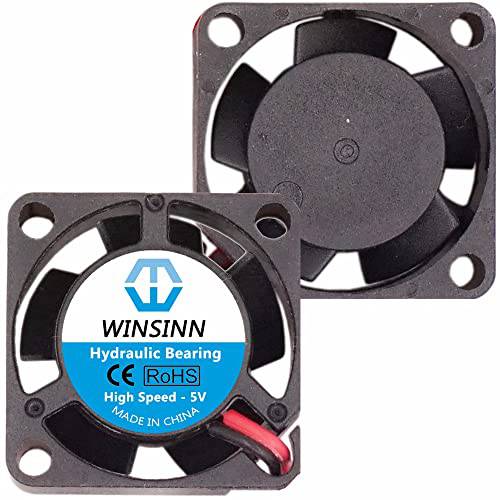 WINSINN DC 20mm 팬 5V 2010 유압 베어링 브러시리스 쿨링 20mmx10mm 2PIN (팩 of 2Pcs)