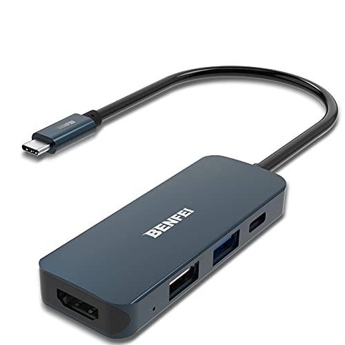 USB C to HDMI, BENFEI USB Type-C 허브, 2 포트 USB C to USB 어댑터, USB Type-C 파워 Delivery, 호환가능한 맥북 프로 2020/ 2019/ 2018, 서피스 북 2, Dell XPS 13/ 15, Pixelbook and More