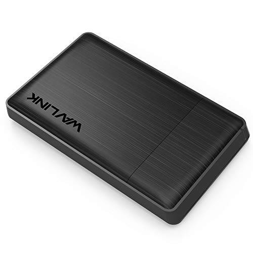 WAVLINK USB 3.1 세대 2 10Gps Type-C 2.5 SATA SSD/ HDD 스토리지 외장 HDD 하드디스크 인클로저 2.5 인치 9.5mm& 7.5mm SATA HDD SSD-Black