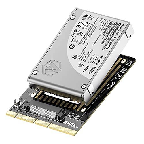 AOJUE U.2 PCI-E 카드, U.2 PCI-E SSD 확장 카드, PCI-E 3.0 X4 X8X16 어댑터 -SFF-8639 U.2 SSD - PCIe SSD - U.2 드라이브 지원 WIN7/ 8/ 10/ 32/ Mac/ LinuxAJKU21 (U.2 PCIE X4X8X16)