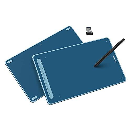 XP-PEN 데코 LW 10x6 인치 무선 드로잉 태블릿, 태블릿PC 블루투스 그래픽 태블릿, 태블릿PC 8192 Smart-chip 전원 디지털 스타일러스 드로잉 패드 호환가능한 크롬, 윈도우 11, 리눅스, Mac, and Android(Blue)