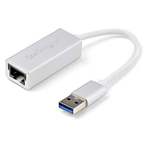 StarTech.com USB 3.0 to 기가비트 네트워크 어댑터 - 실버 - 매끄러운 알루미늄 디자인 맥북, 크롬북 or 태블릿, 태블릿PC - Native 드라이버 지원 (USB31000SA), 스탠다드