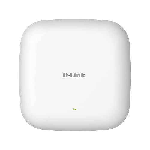 D-Link PoE 액세스 포인트 와이파이 6 AX1800 Wave 2 듀얼밴드 무선 인터넷 네트워크 컴팩트 디자인 벽면 천장 장착가능 와이파이 AC AP (DAP-X2810), 화이트