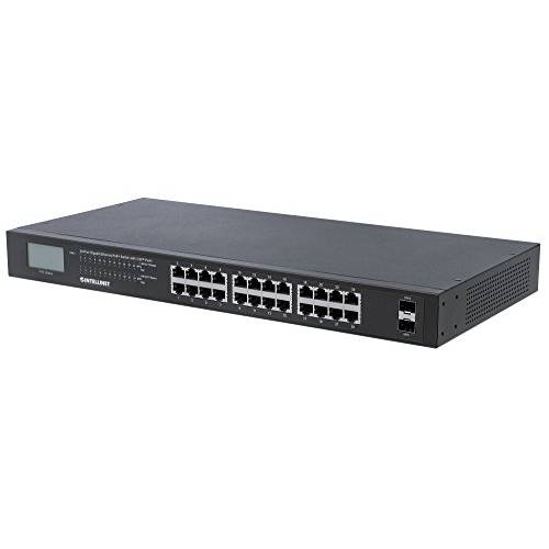Intellinet 네트워크 Solutions 24-Port PoE+ 스위치 2 SFP 포트 (모델: 561242)