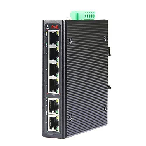 산업용 PoE 스위치 6-Port 무선 Ap, IP카메라, VoIP, Unmanaged 스위치 4 PoE 포트 and 2 업링크 포트 (10/ 100M 4PoE+ 2Uplink)