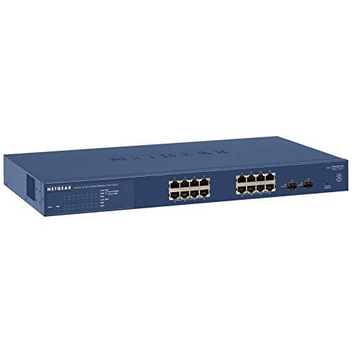 NETGEAR 18-Port 기가비트 이더넷 스마트 스위치 (GS716Tv3) - 16 x 1G, Managed,  2 x 1G SFP, 데스크탑 or 랙마운트, and 리미티드 라이프타임 프로텍트
