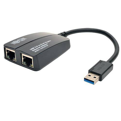 TRIPP 라이트 USB 3.0 to 듀얼 포트 기가비트 랜포트 10/ 100/ 1000 Mbps (U336-002-GB)