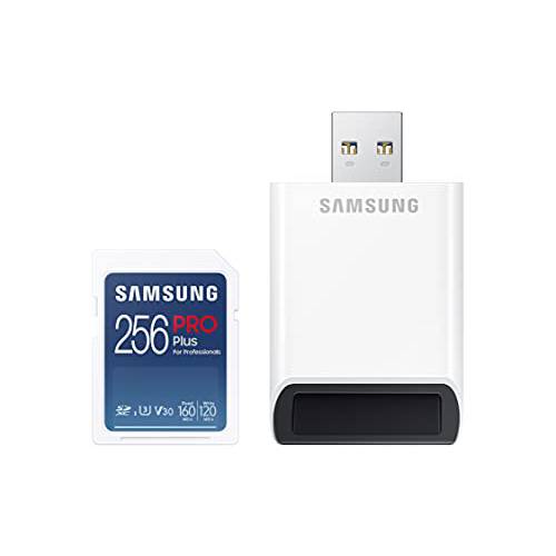 삼성 프로 플러스 풀 사이즈 SDXC 카드 플러스 리더, 리더기 256GB, (MB-SD256KB/ AM, 2021)