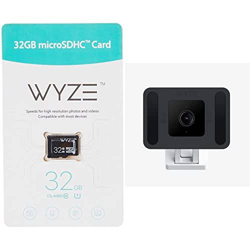 Wyze 창문 마운트 Wyze 캠 v3& Labs 확장가능 스토리지 32GB MicroSDHC 카드 Class 10,  블랙 - WYZEMSD32C10