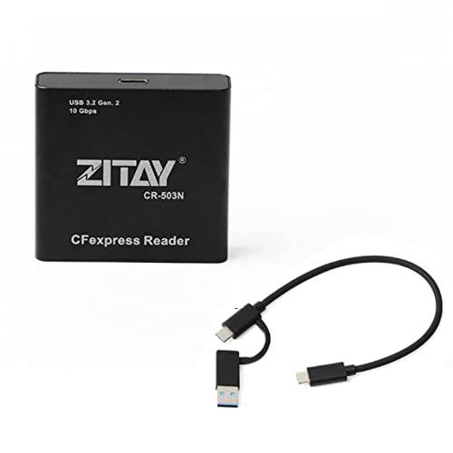 ZITAY CFexpress B 카드 리더, 리더기 CFexpess 타입 B 메모리 카드 리더, 리더기 USB 3.2 세대 2 10Gbps 호환가능한 썬더볼트 3 USB3.1 and USB 3.0 CFexpress 카드 어댑터 지원 안드로이드/ 윈도우/ Mac OS/ 리눅스