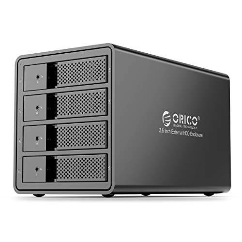 ORICO 4 베이 USB 3.0 to SATA 치아 외장 하드디스크 인클로저 3.5 인치 HDD 지원 64TB (4 x 16TB) 알루미늄 합금 RAID 인클로저 지원 RAID 모드 Storage-9548RU3