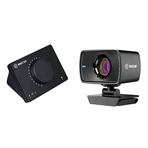 Elgato Wave XLR - 오디오 믹서,휘핑기 and 75 db 프리앰프& Facecam - 1080p60 풀 HD 웹캠 비디오 회의, 게이밍, 스트리밍, 소니 센서, Fixed-Focus 글래스 렌즈