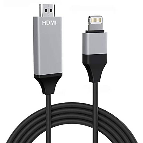 아이폰 to TV HDMI 케이블, MFi 인증된 라이트닝 to HDMI 케이블 아이폰/ 아이패드/ 아이팟 on TV/ 프로젝터/ 모니터, 6.6ft