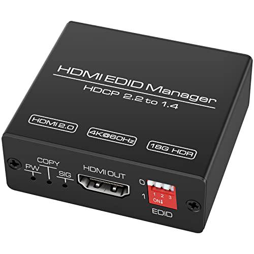 HDMI EDID 에뮬레이터 매니저 4K Prophecy 8 EDID 모드 프로그래밍가능 EDID 복사기 Amplifies Equalizes 신호 4K @60Hz HDMI 2.0b HDCP2.2 18Gbps HDR YUV 4:4:4 CEC