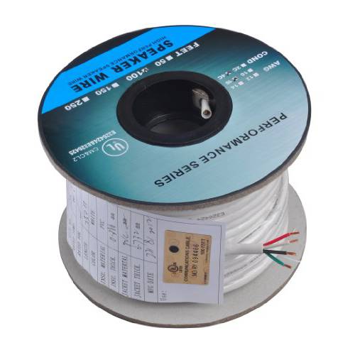 100 Feet 18AWG CL2 Rated 4-Conductor 고음량 스피커 케이블 (for In-Wall 설치)